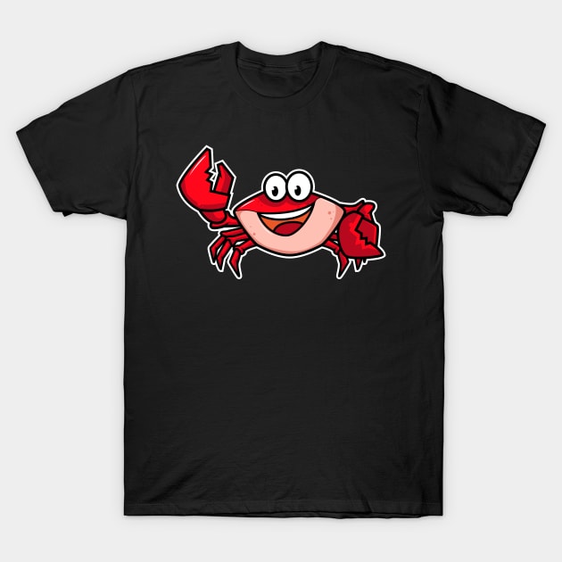 Crab Cartoon T-Shirt by MyBeautifulFiles